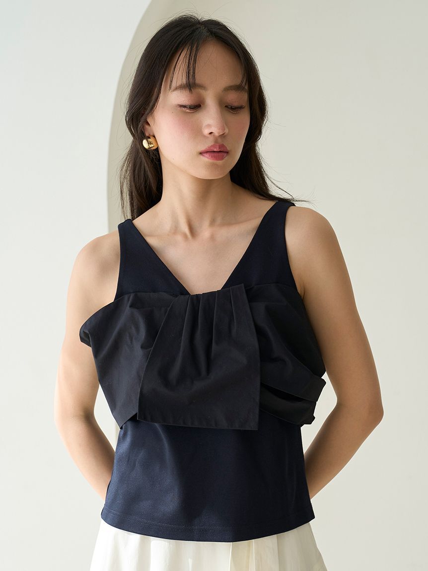 SNIDEL「リボンディテールカットプルオーバー」|Tシャツ・カットソー|