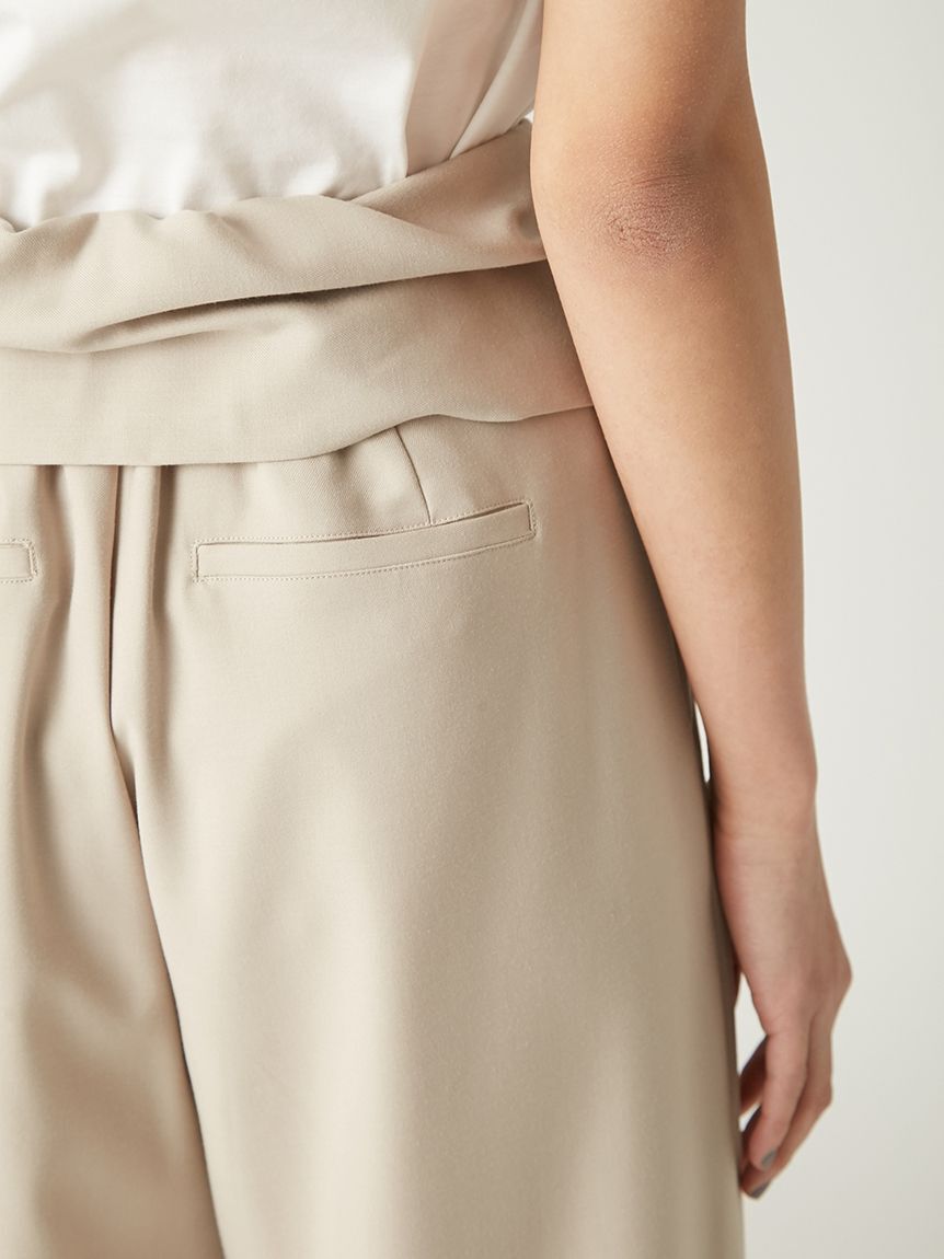 FRAY I.D「ウエストロールタックワイドパンツ／ハンドウォッシャブル」|チノ|