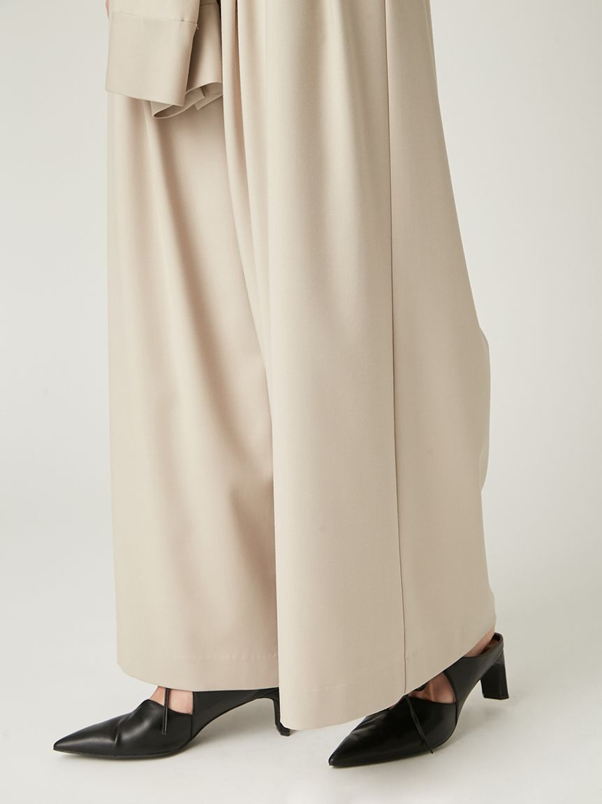 FRAY I.D「ウエストロールタックワイドパンツ／ハンドウォッシャブル」|チノ|