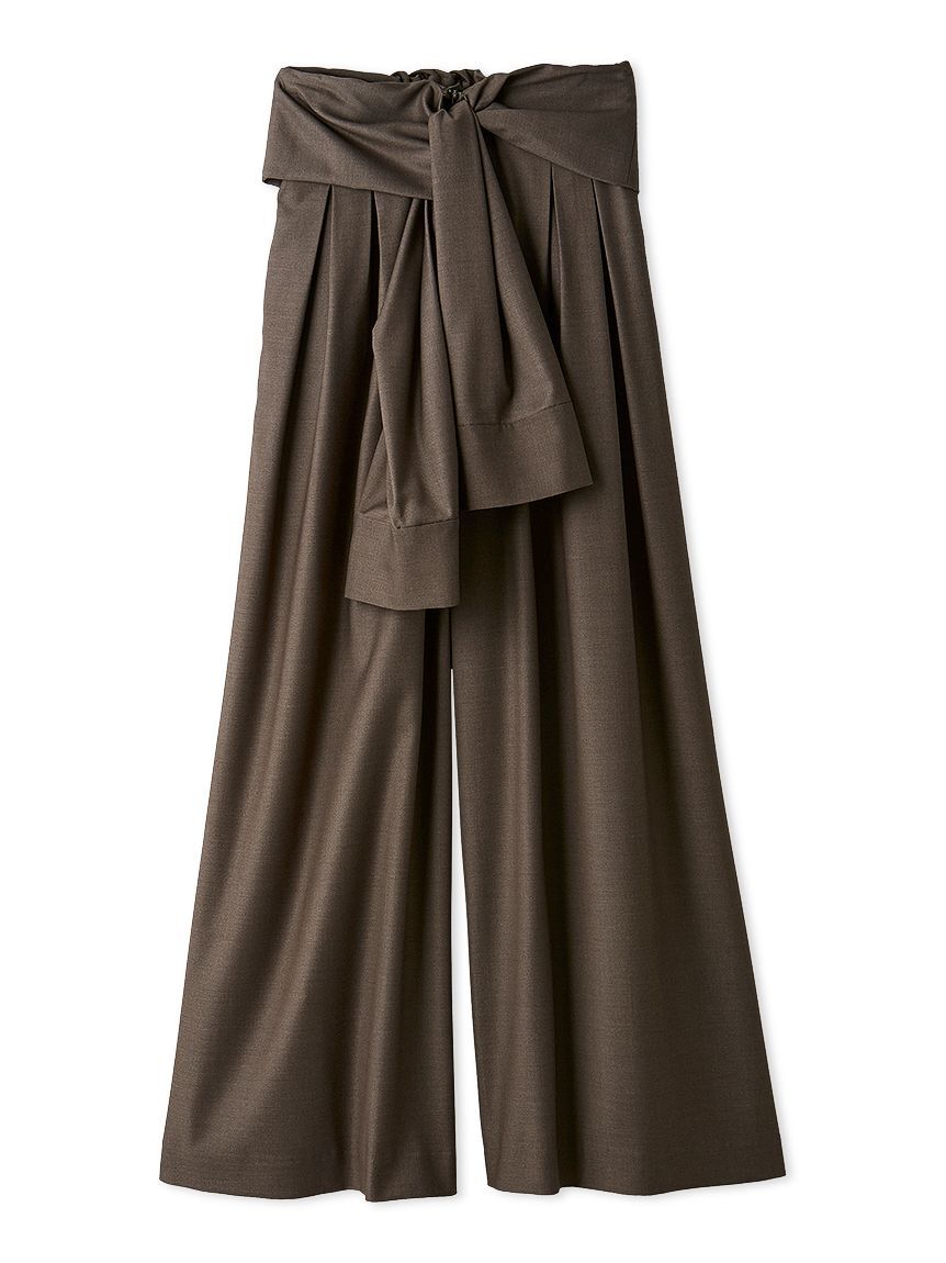 FRAY I.D「ウエストロールタックワイドパンツ／ハンドウォッシャブル」|チノ|MOC