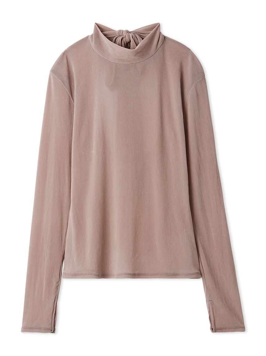 FRAY I.D「バックオープンフロッキーチュールトップス」|Tシャツ・カットソー|