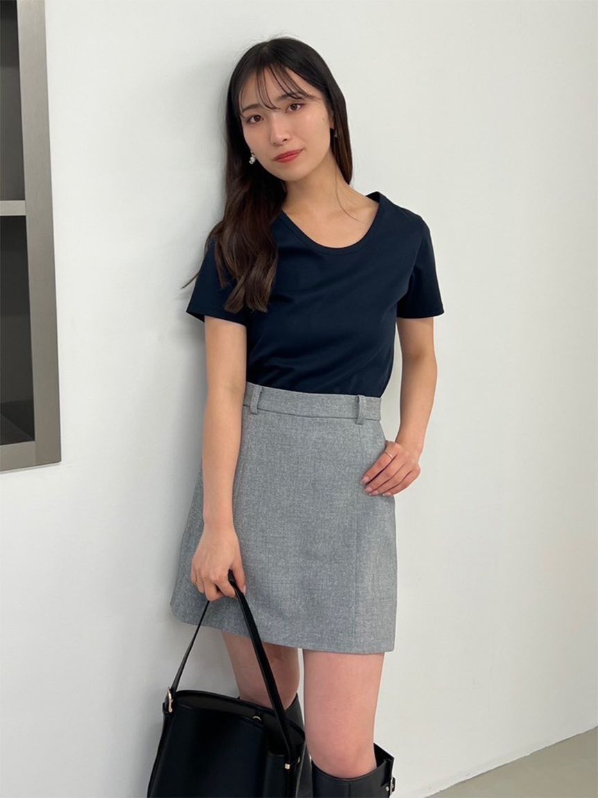 FRAY I.D「ラウンドネックTシャツ／接触冷感」|Tシャツ・カットソー|NVY