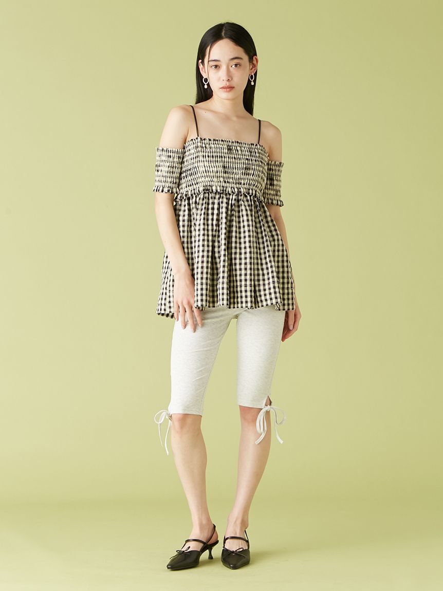 LILY BROWN「3wayシャーリングペプラムトップス」|Tシャツ・カットソー|