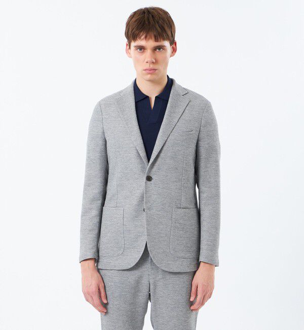 MACKINTOSH PHILOSOPHY「テーラードジャージージャケット 杢カラミストレッチ」|テーラードジャケット|