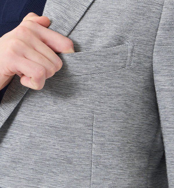 MACKINTOSH PHILOSOPHY「テーラードジャージージャケット 杢カラミストレッチ」|テーラードジャケット|