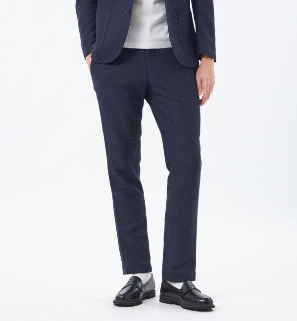 MACKINTOSH PHILOSOPHY「テーラードジャージーパンツ 杢カラミストレッチ」|スラックス|ネイビー