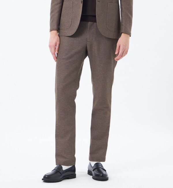 MACKINTOSH PHILOSOPHY「テーラードジャージーパンツ 杢カラミストレッチ」|スラックス|ブラウン