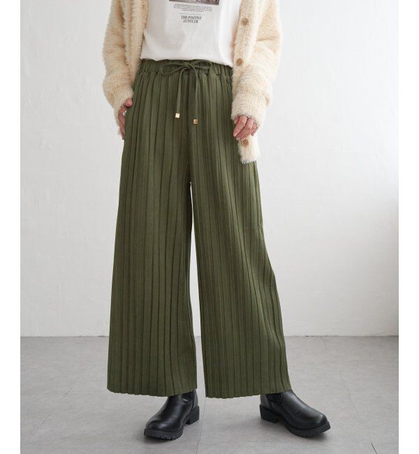 ikka「【親子コーデ】スエードライクプリーツワイドパンツ」|その他|