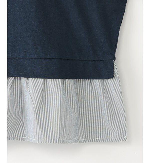 ikka kids「裾布帛フリル7分袖Tトレ（120~160cm）」|Tシャツ・カットソー|