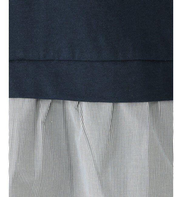 ikka kids「裾布帛フリル7分袖Tトレ（120~160cm）」|Tシャツ・カットソー|