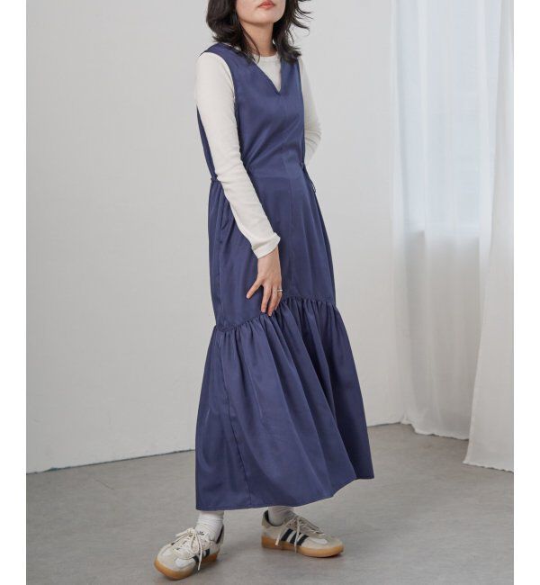 VENCE share style「ツイル切替ジャンスカ」|スカート|