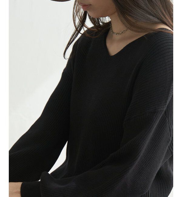 VENCE share style「12GリブVネックプルオーバー」|タンクトップ|