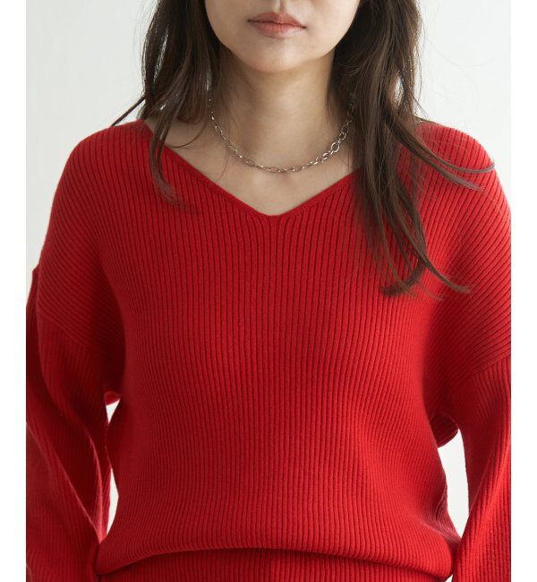 VENCE share style「12GリブVネックプルオーバー」|タンクトップ|