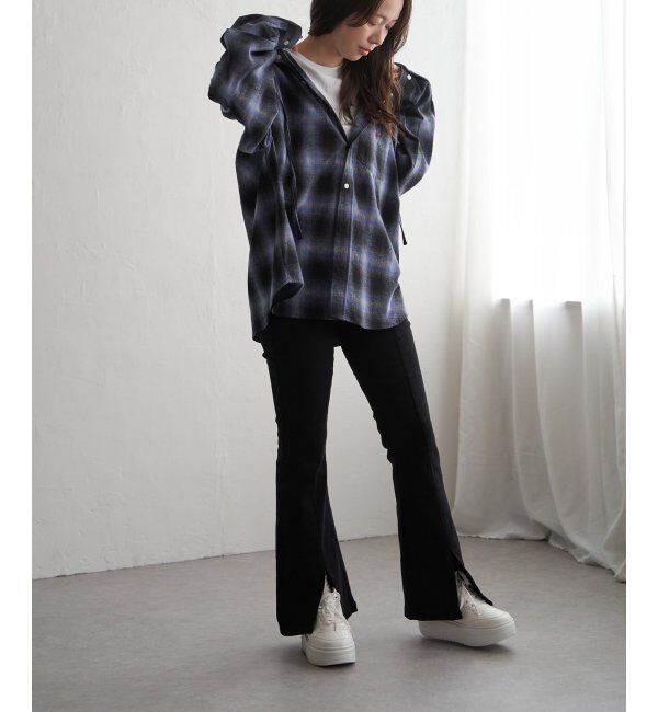 VENCE share style「ハイウエストセンタースリットデニム」|デニム|