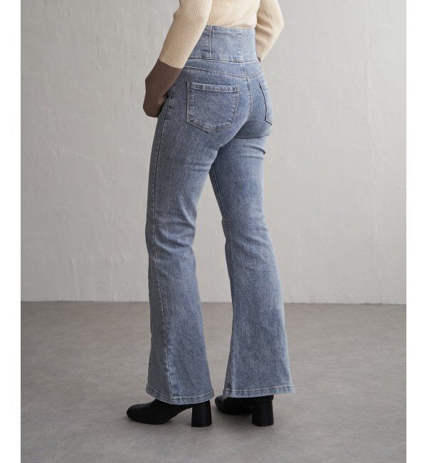 VENCE share style「ハイウエストセンタースリットデニム」|デニム|