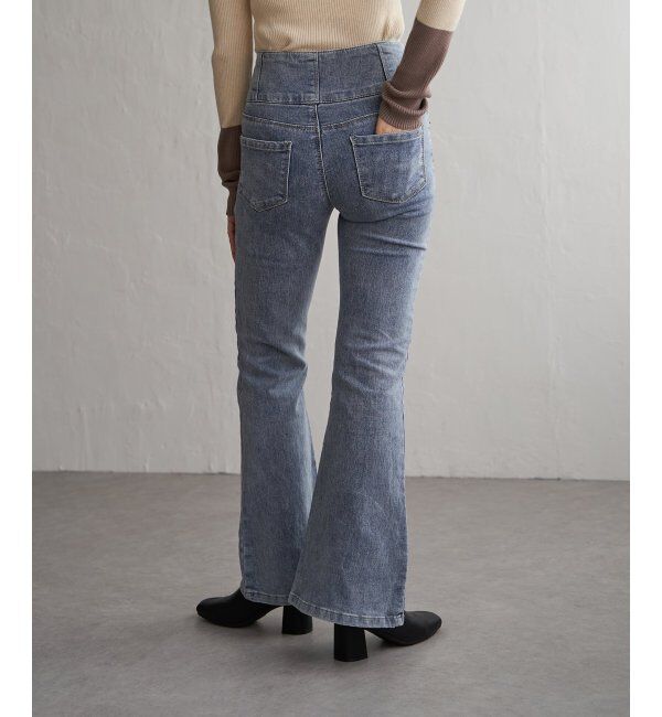 VENCE share style「ハイウエストセンタースリットデニム」|デニム|