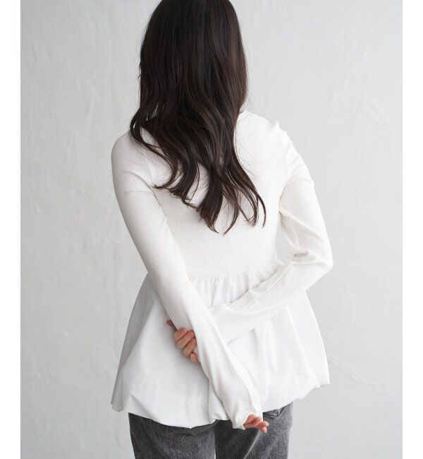 VENCE share style「異素材コンビバルーンチュニック」|ニット・セーター|