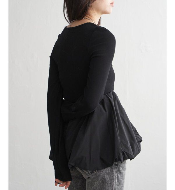 VENCE share style「異素材コンビバルーンチュニック」|ニット・セーター|