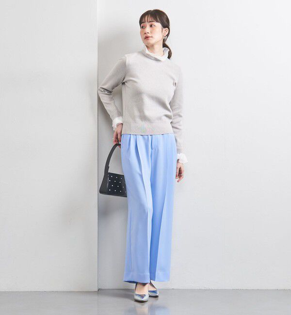 UNITED ARROWS「ポリエステル 2タック ワイドパンツ」|スラックス|