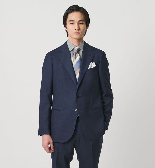 UNITED ARROWS「THOMAS MASON/トーマスメイソン ブラック ストライプ セミワイドカラー シャツ」|シャツ・ブラウス|