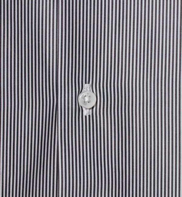 UNITED ARROWS「THOMAS MASON/トーマスメイソン ブラック ストライプ セミワイドカラー シャツ」|シャツ・ブラウス|