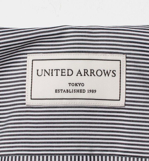 UNITED ARROWS「THOMAS MASON/トーマスメイソン ブラック ストライプ セミワイドカラー シャツ」|シャツ・ブラウス|