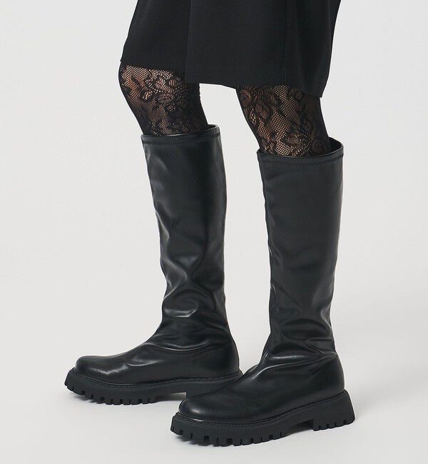 UNITED ARROWS「ストレッチ レイン ロングブーツ」|ロングブーツ|