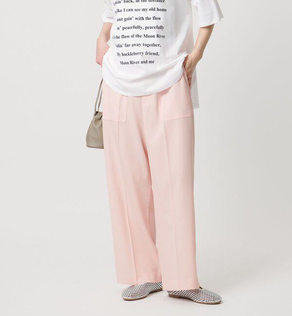 UNITED ARROWS「アセテートポリエステル ベイカーパンツ」|チノ|