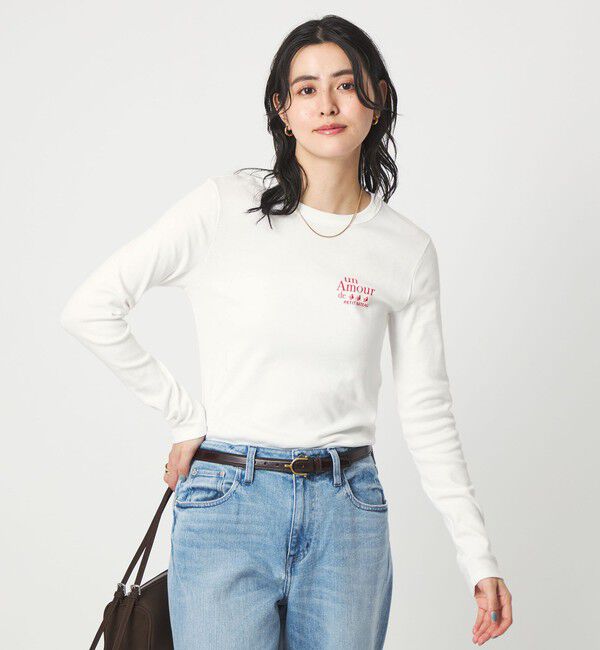 UNITED ARROWS green label relaxing「【別注】＜PETIT BATEAU＞ロングスリーブ プリント Tシャツ」|Tシャツ・カットソー|