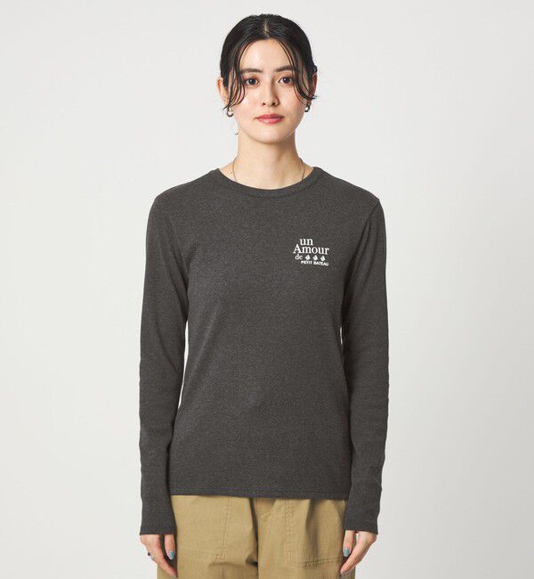 UNITED ARROWS green label relaxing「【別注】＜PETIT BATEAU＞ロングスリーブ プリント Tシャツ」|Tシャツ・カットソー|