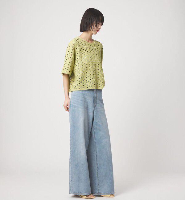 EMMEL REFINES「＜EMMEL REFINES＞EM ハイウエスト ワイド デニム」|チノ|