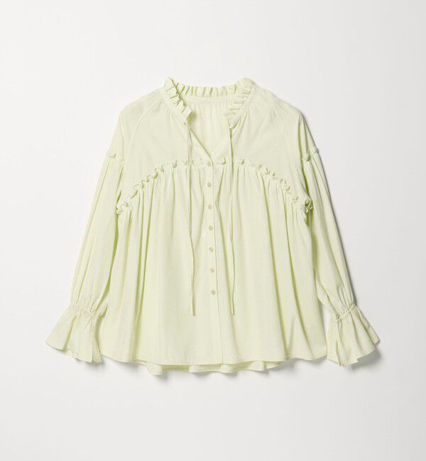 EMMEL REFINES「＜EMMEL REFINES＞EM フリルギャザー スキッパー ブラウス」|シャツ・ブラウス|