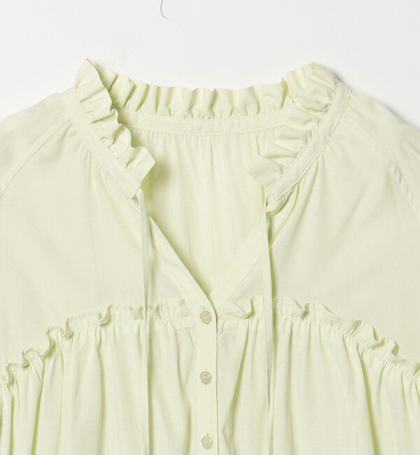 EMMEL REFINES「＜EMMEL REFINES＞EM フリルギャザー スキッパー ブラウス」|シャツ・ブラウス|