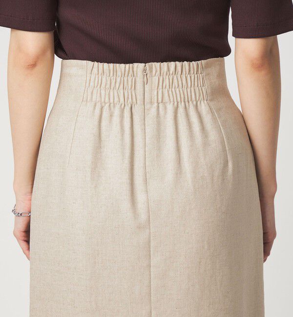 UNITED ARROWS green label relaxing「［size SHORTあり］リネンライク スリット タイト スカート」|タイト|