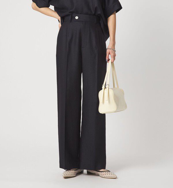 UNITED ARROWS green label relaxing「［size SHORT/TALLあり］リネンライク ストレート パンツ」|スラックス|