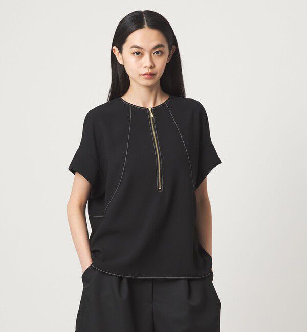 EMMEL REFINES「＜EMMEL REFINES＞EM 2WAY ジップ ブラウス」|シャツ・ブラウス|