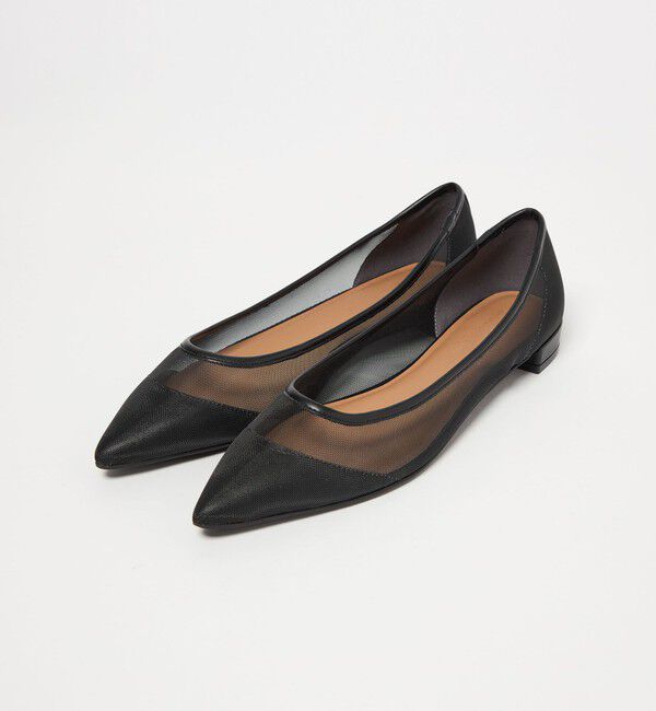 UNITED ARROWS green label relaxing「ポインテッド チュール フラットシューズ」|パンプス|