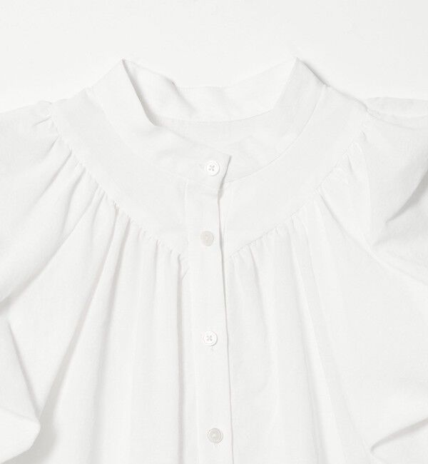 EMMEL REFINES「＜EMMEL REFINES＞EM バンドカラー パフスリーブ ブラウス」|シャツ・ブラウス|