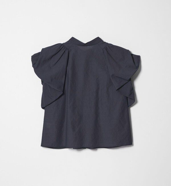 EMMEL REFINES「＜EMMEL REFINES＞EM バンドカラー パフスリーブ ブラウス」|シャツ・ブラウス|