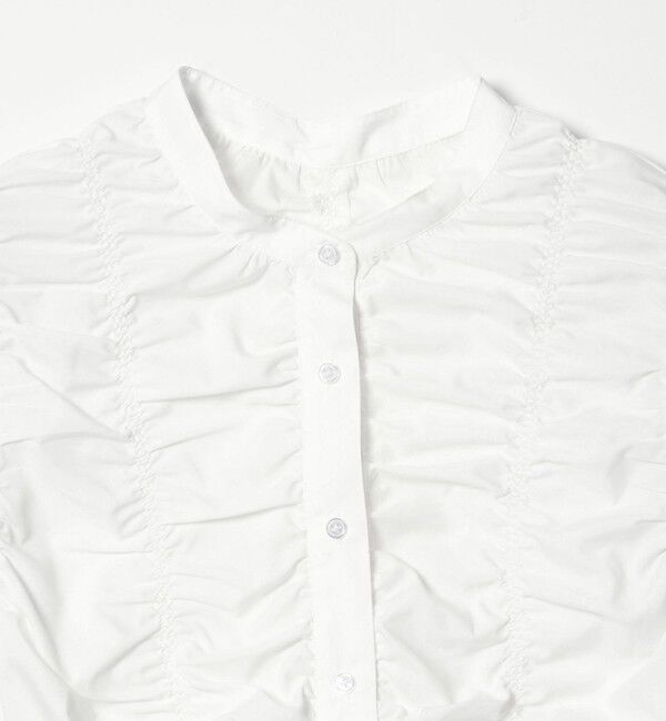 EMMEL REFINES「＜EMMEL REFINES＞EM シャーリング フレア ブラウス」|シャツ・ブラウス|