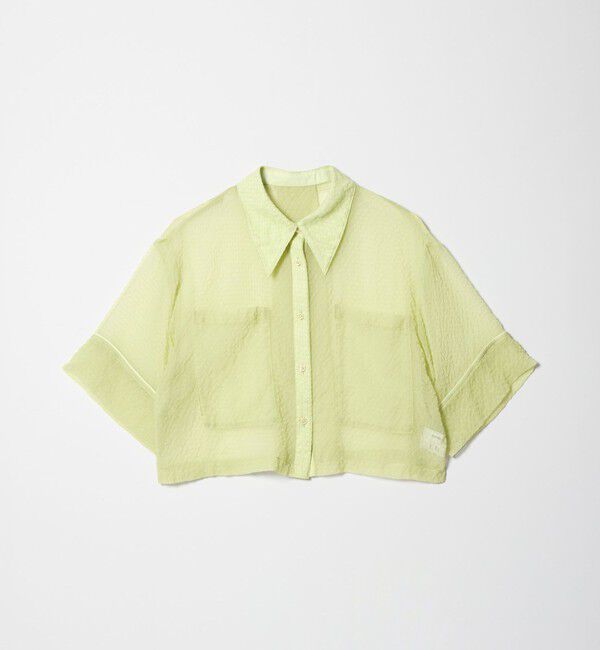 EMMEL REFINES「＜EMMEL REFINES＞EM シアー ポコ シャツ」|シャツ・ブラウス|LIME