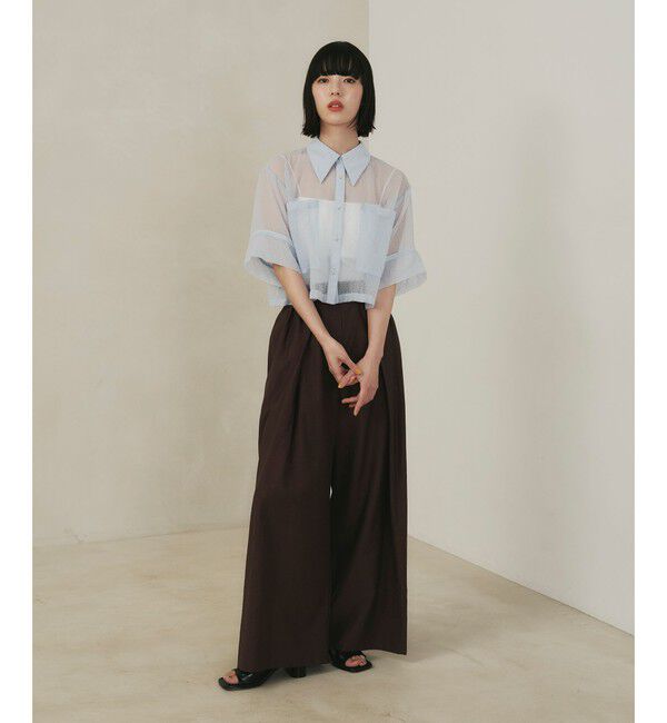 EMMEL REFINES「＜EMMEL REFINES＞EM シアー ポコ シャツ」|シャツ・ブラウス|