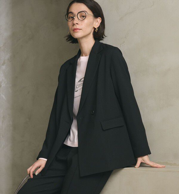 BEAUTY&YOUTH UNITED ARROWS「【WEB限定 Wardrobe DAILY MINIMAL】メランジ ダブルジャケット ウォッシャブル」|テーラードジャケット|