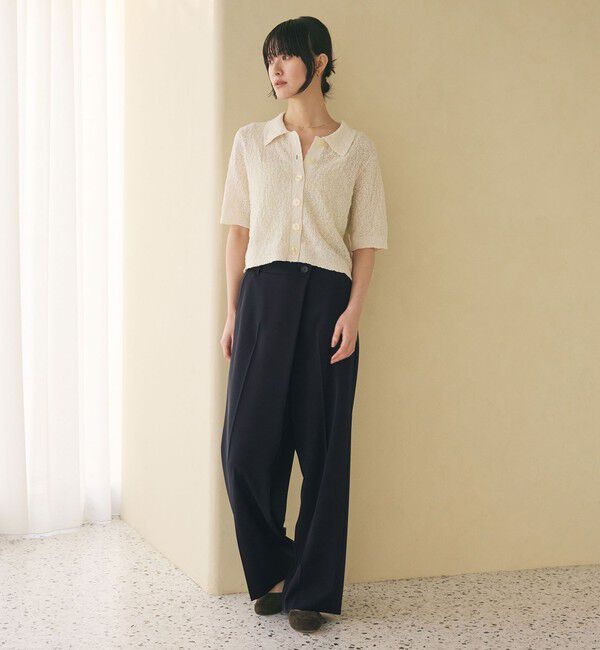 BEAUTY&YOUTH UNITED ARROWS「【WEB限定 Wardrobe DAILY MINIMAL】ダブルクロス ラップパンツ ウォッシャブル」|スラックス|
