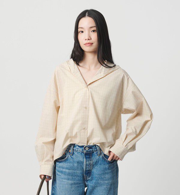 BEAUTY&YOUTH UNITED ARROWS「ポリエステルコットン フードシャツ」|シャツ・ブラウス|BEIGE