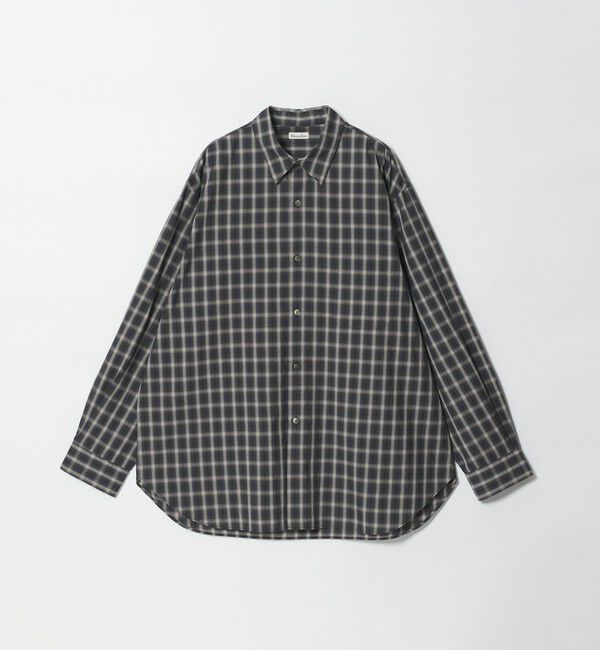 STEVEN ALAN「＜Steven Alan＞ C/L/S オンブレー チェック レギュラーカラー シャツ LOOSE」|シャツ・ブラウス|BLACK
