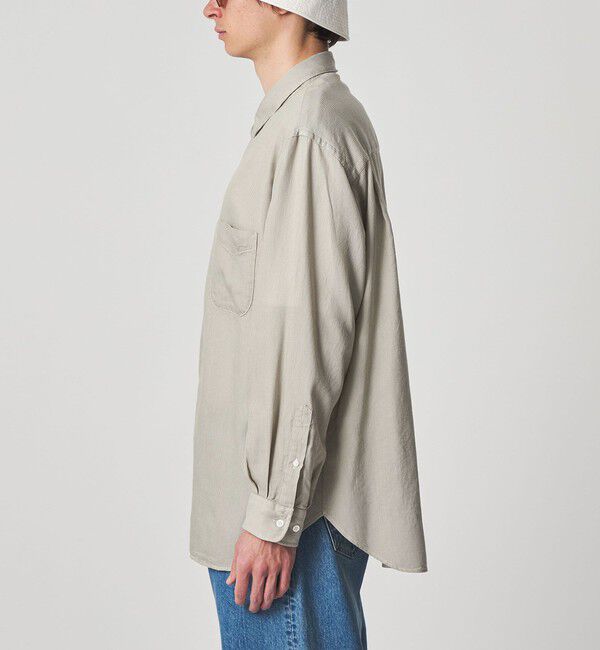 STEVEN ALAN「＜Steven Alan＞ ドレープ コードレーン レギュラーカラー シャツ LOOSE」|シャツ・ブラウス|