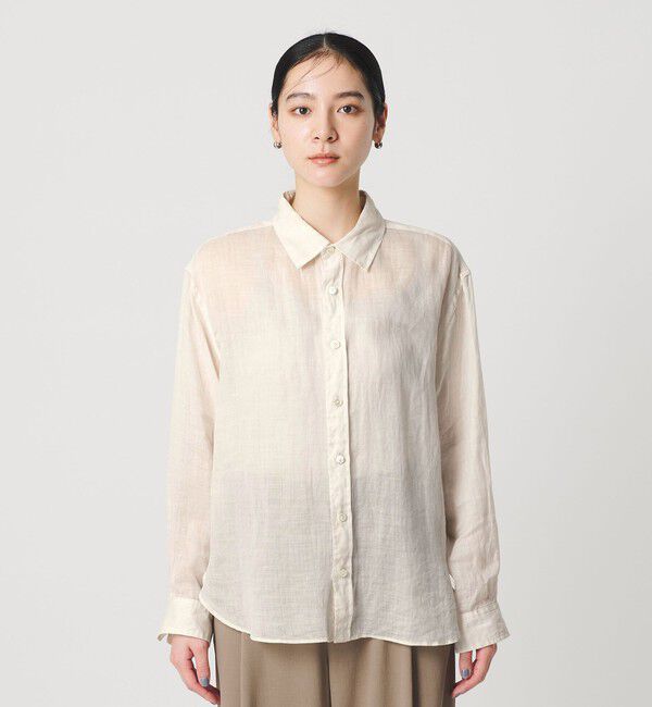 BEAUTY&YOUTH UNITED ARROWS「麻 レギュラーカラー シャツ ウォッシャブル」|シャツ・ブラウス|