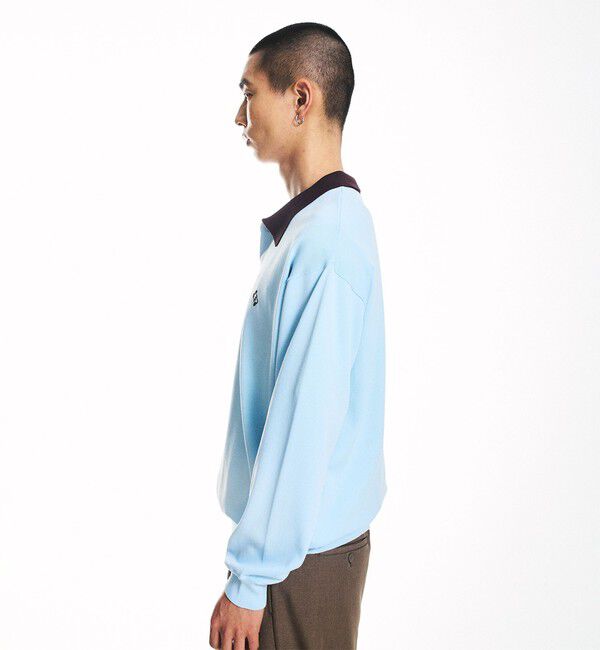 SHIPS「City Ambient Products:〈手洗い可能〉14ゲージ レーヨン ナイロン ワンポイント ニットポロ」|ニット・セーター|