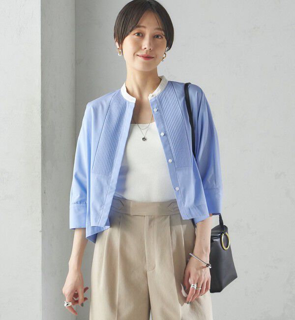 SHIPS for women「〈手洗い可能〉ピンタック 羽織 シャツ」|シャツ・ブラウス|